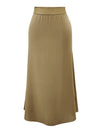 Women's solid color A-line skirt, mulberry silk blend woven