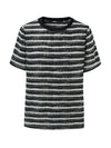 100% Mulberry Silk Women’s Vintage Print Round-Neck Short Sleeve T-Shirt
