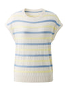 COMOBOCA Women's Striped Knit Cap Sleeve T-Shirt