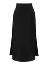 Women's solid color A-line skirt, mulberry silk blend woven
