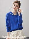 COMOBOCA 100% Cashmere Women's Sailor Collar Sweater