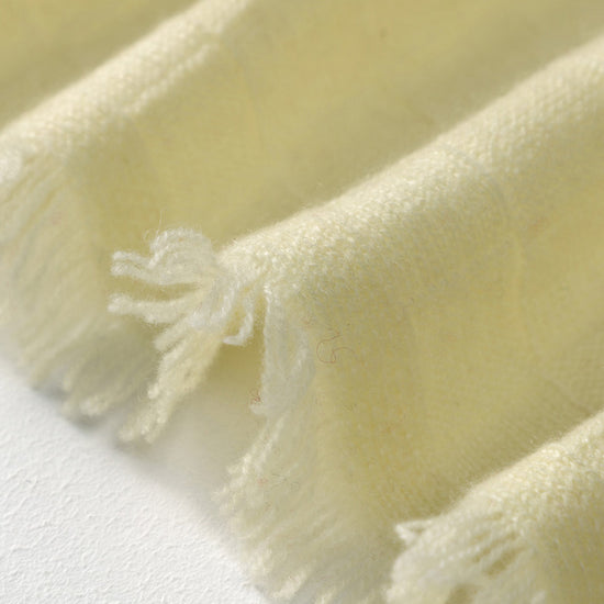 COMOBOCA 100% Cashmere Fringe Solid Color Shawl Scarf