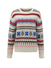 100% Cashmere Women's Nordic Fair Isle Knit Sweater