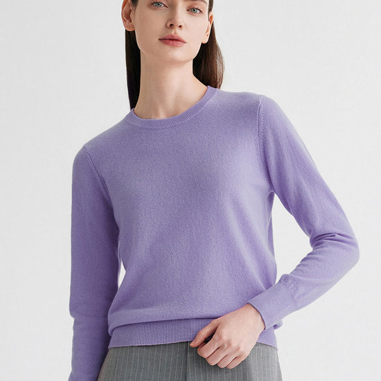 COMOBOCA 100% Cashmere Women's Round Neck Sweater