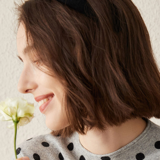 COMOBOCA 100% Cashmere Cozy Knitted Twist Headband
