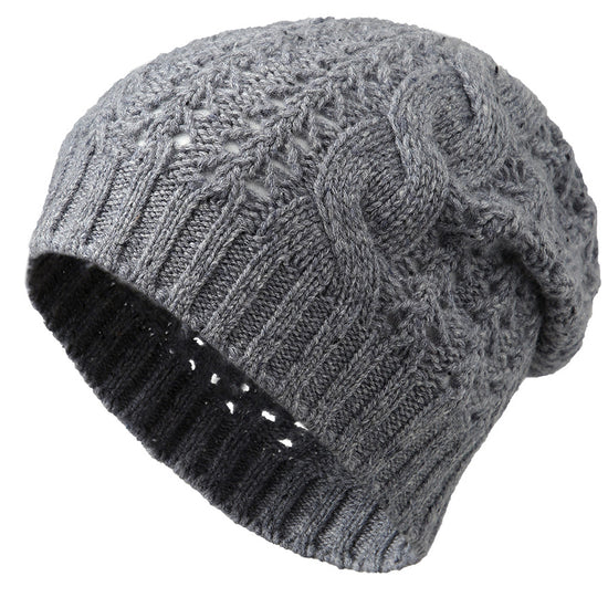 COMOBOCA 100% Cashmere Classic Cable Knit Beanie