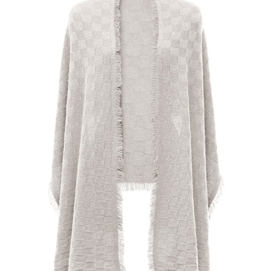 COMOBOCA 100% Cashmere Fringe Solid Color Shawl Scarf