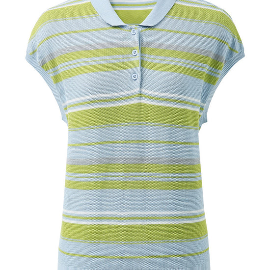 COMOBOCA Women's Striped Knit Polo T-Shirt