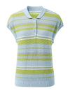 COMOBOCA Women's Striped Knit Polo T-Shirt