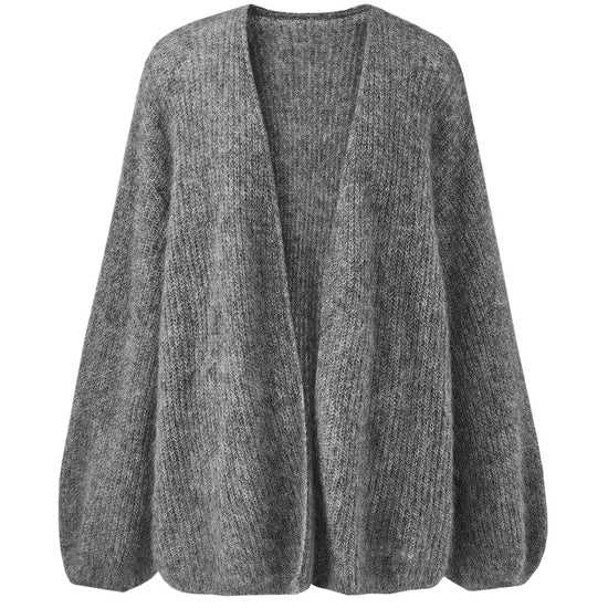 COMOBOCA Women's Mohair Fluffy Open Front Cardigan