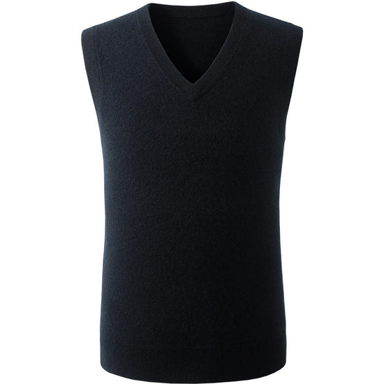 COMOBOCA 100% Cashmere Men's V-Neck Vest