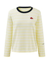 COMOBOCA Women's Stripe Round Neck Knit Sweater