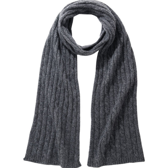 COMOBOCA 100% Cashmere Classic Cable Knit Scarf