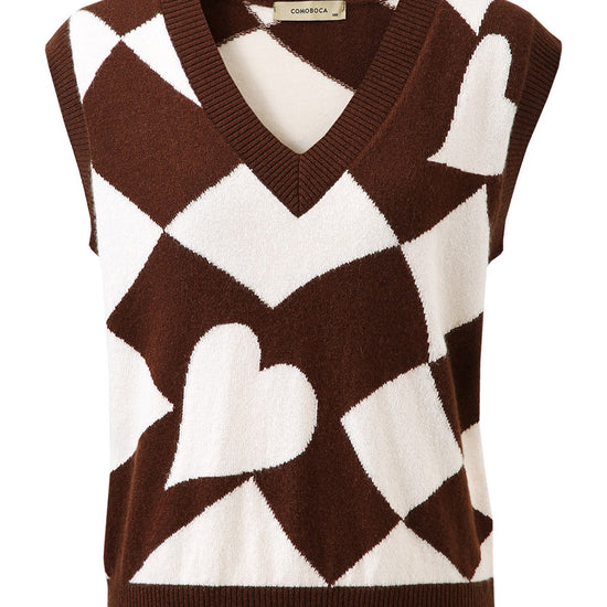 COMOBOCA 100% Cashmere Women's Vintage Inspired Knit Vest