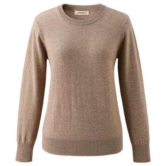 COMOBOCA 100% Cashmere Women's Round Neck Sweater