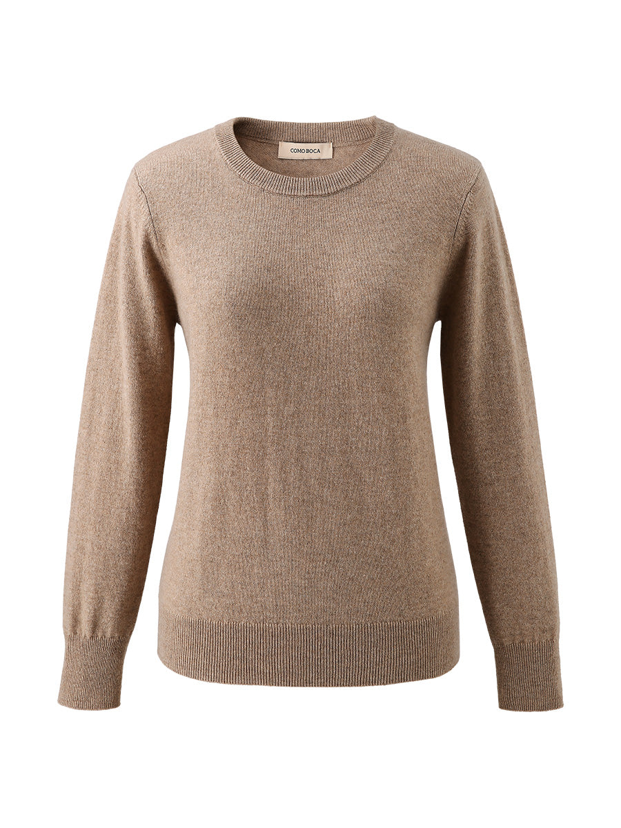 COMOBOCA 100% Cashmere Women's Round Neck Sweater