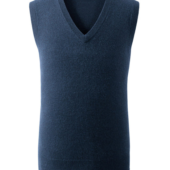 COMOBOCA 100% Cashmere Men's V-Neck Vest