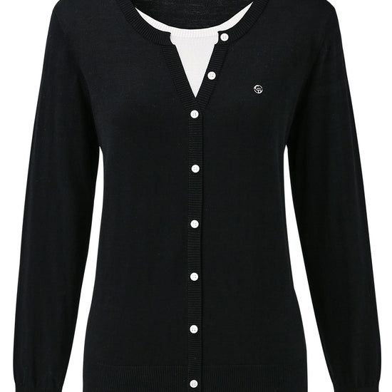 COMOBOCA Women's Ribbed Mock Cardigan Sweater