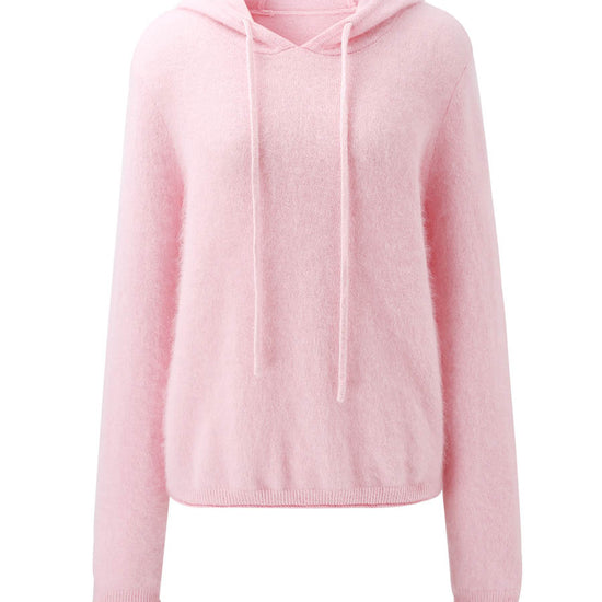 COMOBOCA Women's Wool Fuzzy Hooded Sweater
