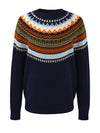 COMOBOCA 100% Wool Kids' Fair Isle Round Neck Sweater
