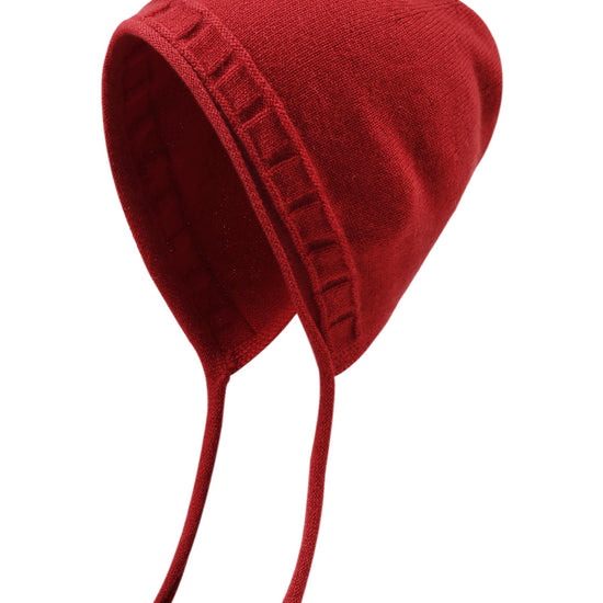 COMOBOCA 100% Cashmere Women's Knit Beanie with Ties