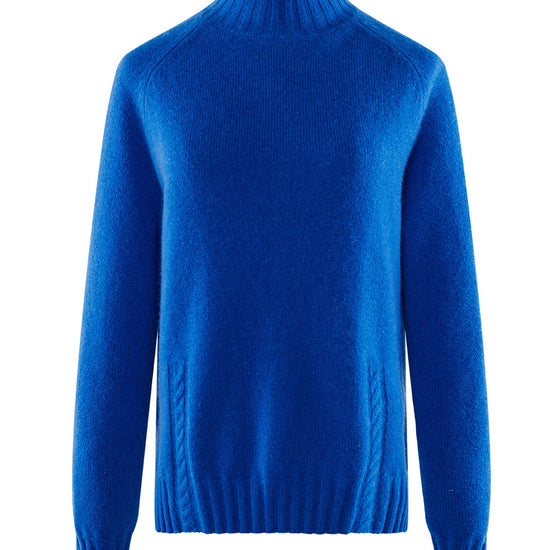 COMOBOCA 100% Cashmere Women's Mock Neck Knit Sweater