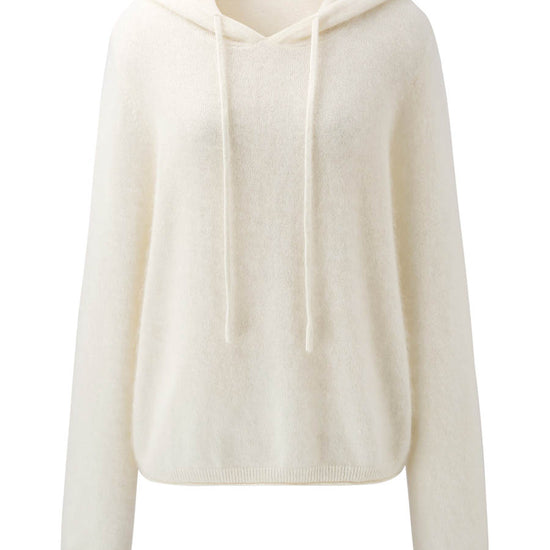 COMOBOCA Women's Wool Fuzzy Hooded Sweater