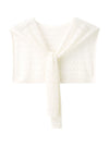 COMOBOCA Women's Tie-Front Lace Knit Shawl