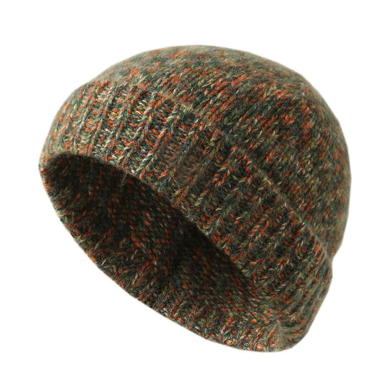 COMOBOCA 100% Cashmere Ribbed Knit Beanie