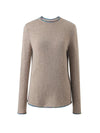 COMOBOCA 100% Cashmere Women's Sweater with Built-in Collar