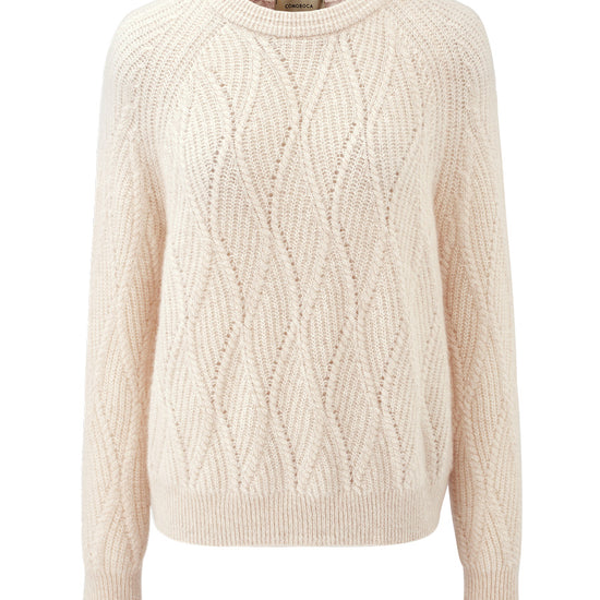 COMOBOCA 100% Cashmere Women's Cable Knit Sweater