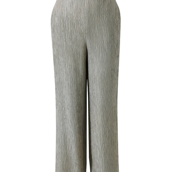 COMOBOCA Women's Elastic Waistband Crinkled Wide Leg Pants
