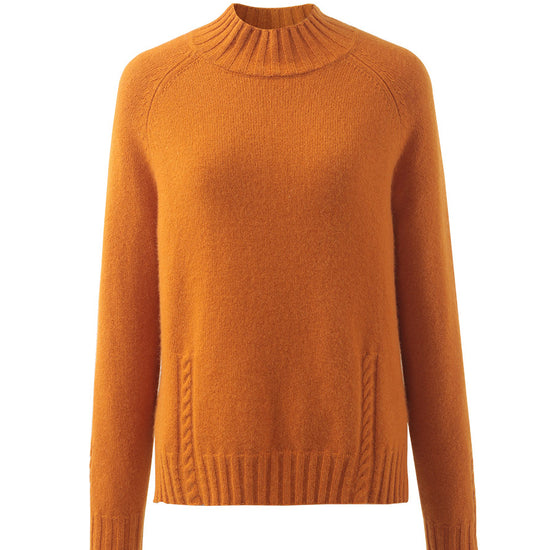 COMOBOCA 100% Cashmere Women's Mock Neck Knit Sweater