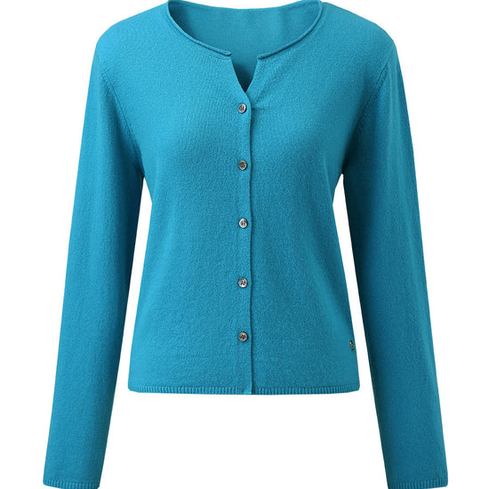 COMOBOCA 100% Wool Women's V-Neck Button Up Cardigan