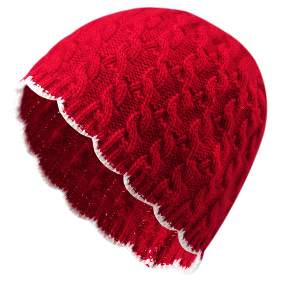 COMOBOCA 100% Cashmere Women's Cable Knit Beanie