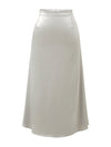 COMOBOCA Women's Elastic Waistband Chic Midi Skirt