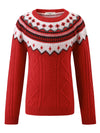 COMOBOCA 100% Wool Kids' Vintage Fair Isle Knit Sweater