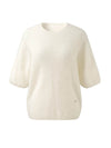 COMOBOCA Women's Wool Seamless Brushed Half Sleeve Knit Sweater