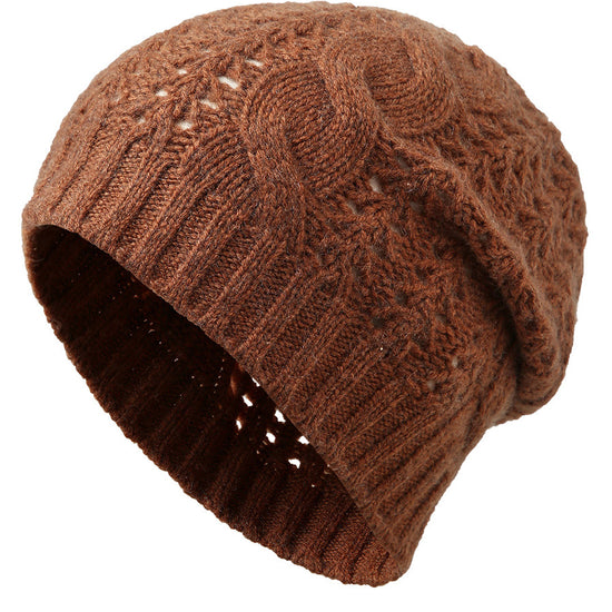 COMOBOCA 100% Cashmere Classic Cable Knit Beanie