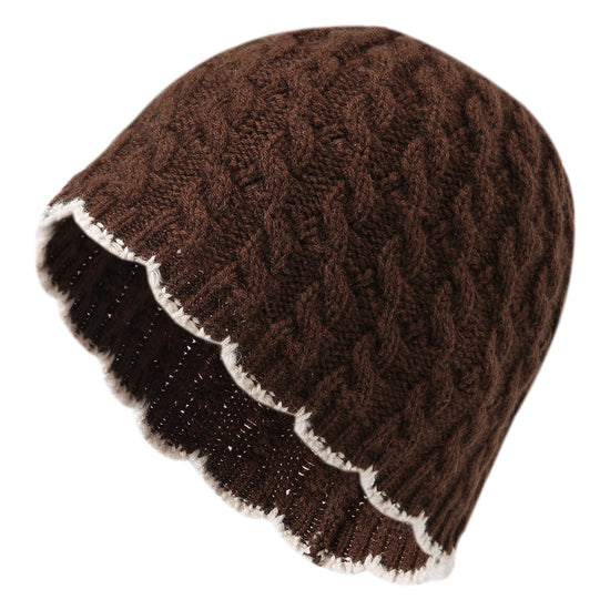 COMOBOCA 100% Cashmere Women's Cable Knit Beanie
