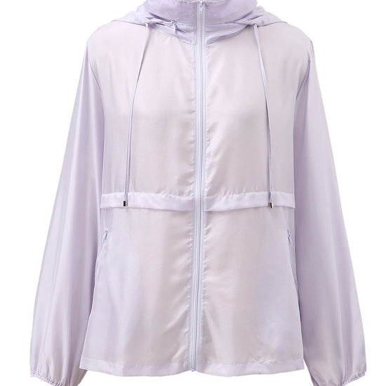 COMOBOCA 100% Mulberry Silk Women's Zip Up Hooded Jacket