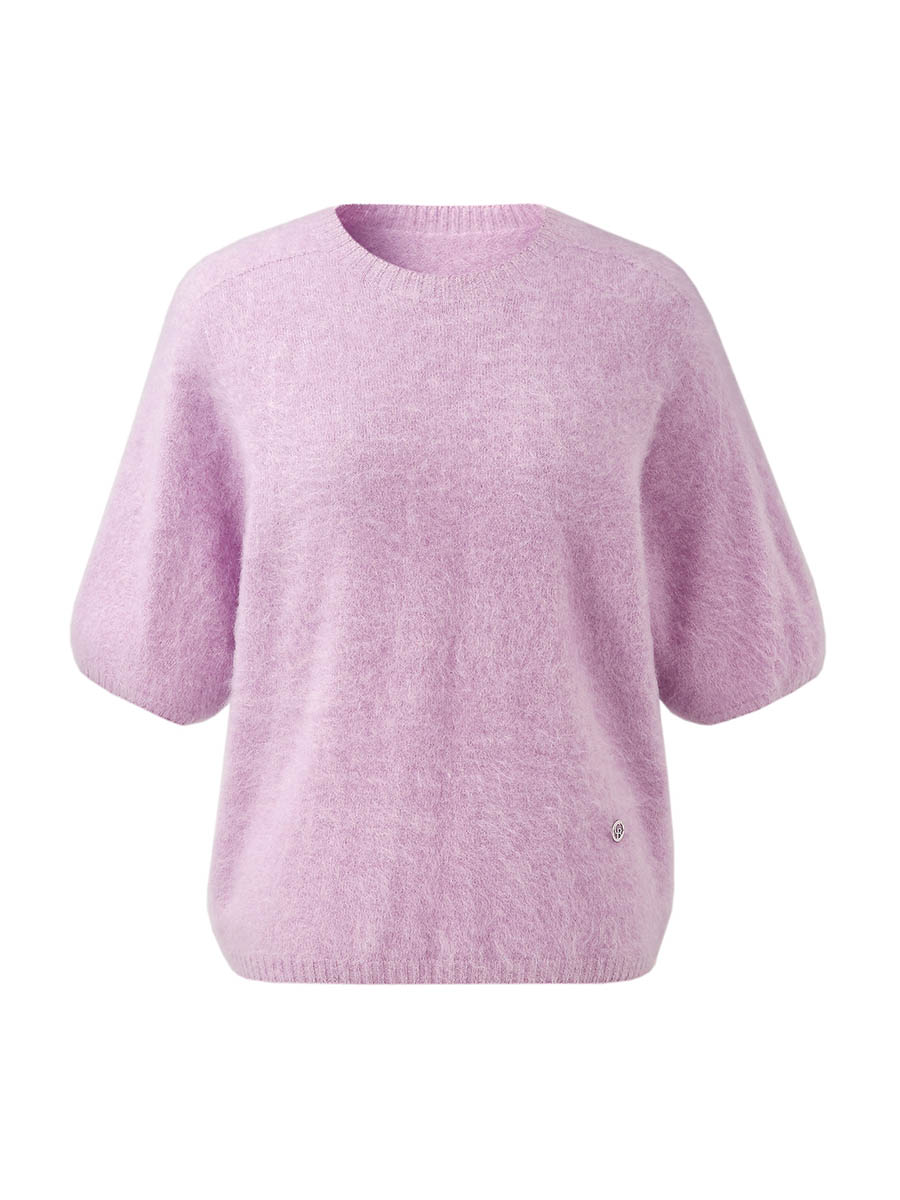 COMOBOCA Women's Wool Seamless Brushed Half Sleeve Knit Sweater
