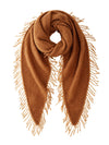 COMOBOCA Bronze Women's Fringed Triangle Knit Scarf