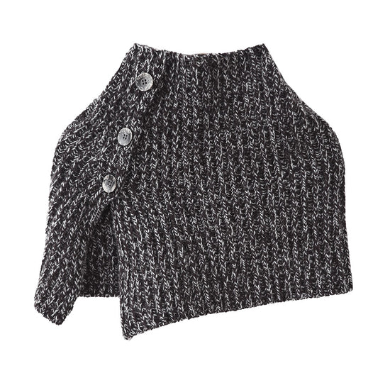 COMOBOCA 100% Wool Women's Knit Button Neck Warmer Shawl
