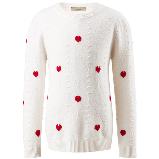 COMOBOCA 100% Wool Kids' Round Neck Sweater