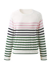 COMOBOCA Women's Stripe Round Neck Knit Sweater