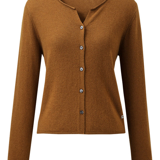 COMOBOCA 100% Wool Women's V-Neck Button Up Cardigan