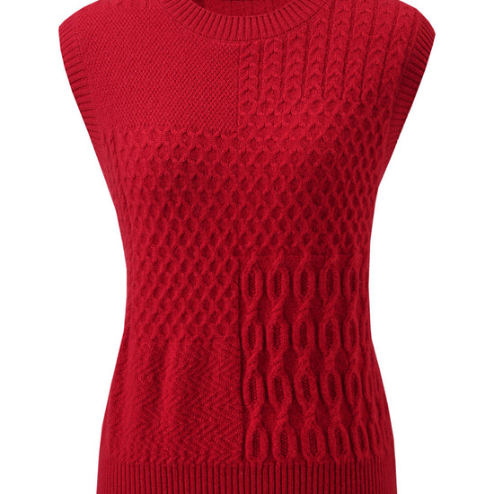 COMOBOCA 100% Cashmere Women's Knitted Sleeveless Sweater Vest