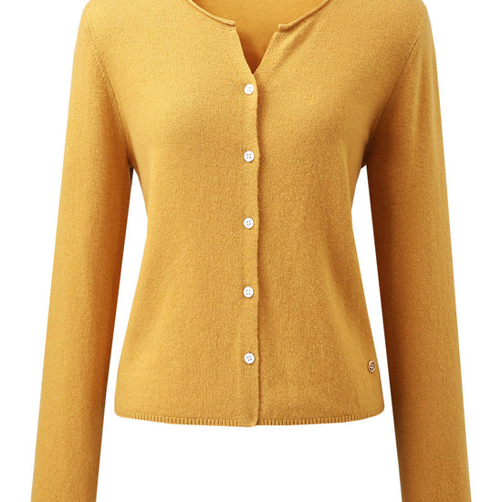 COMOBOCA 100% Wool Women's V-Neck Button Up Cardigan