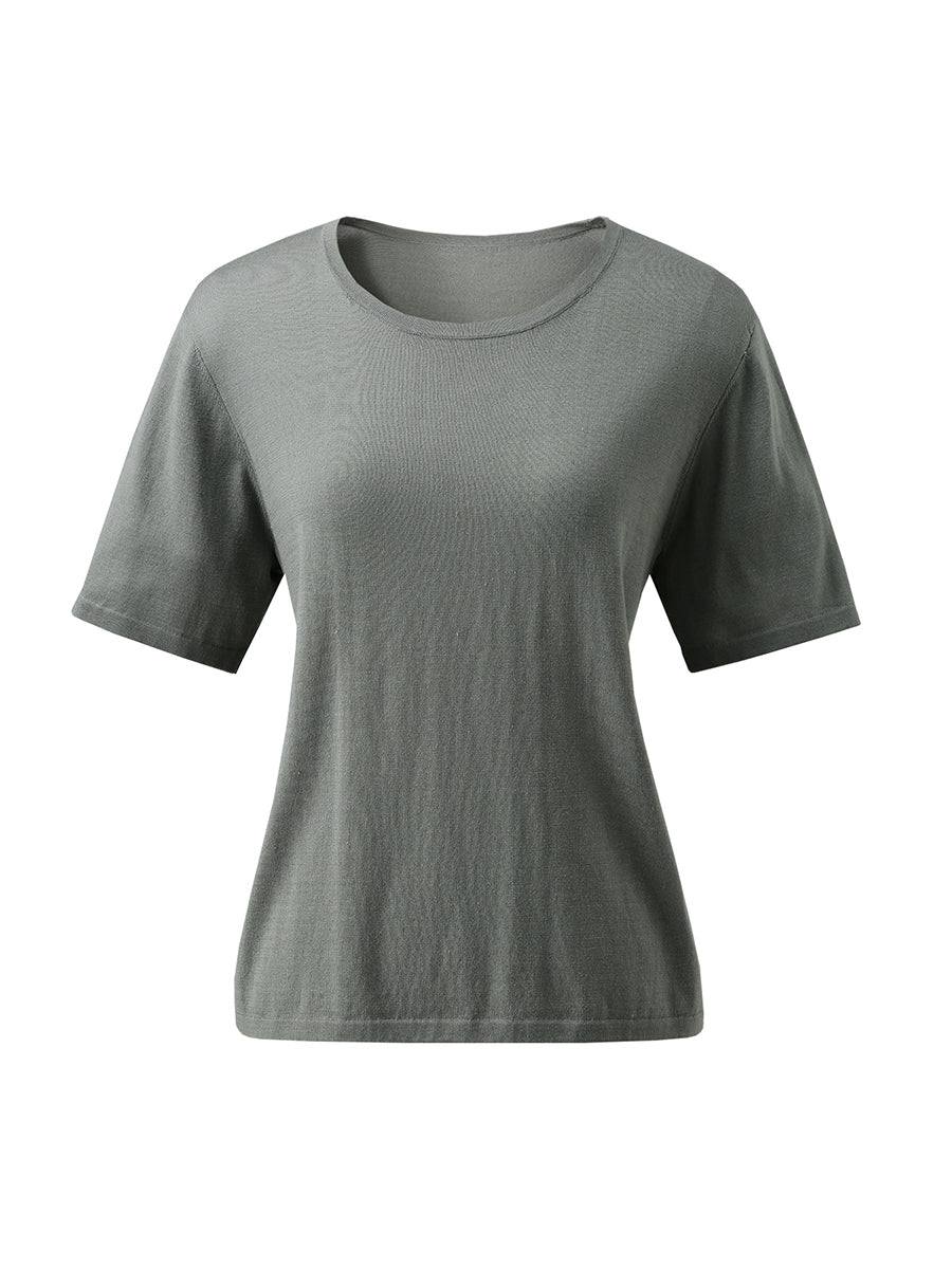 COMOBOCA Women's Soft Knit Short Sleeve T-Shirt